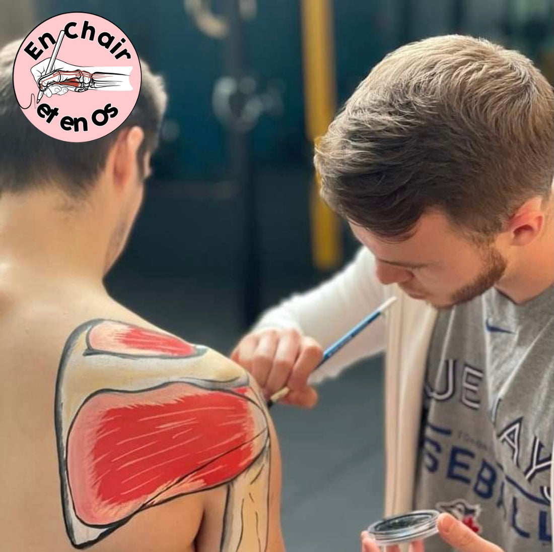Body painting anatomique coiffe des rotateurs
